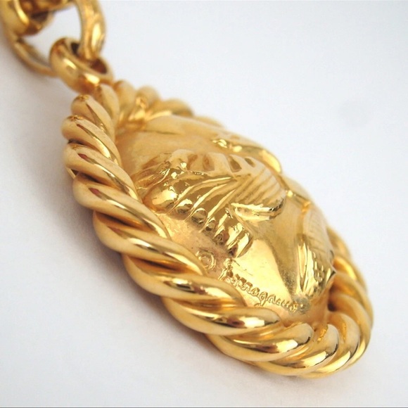 Salvatore Ferragamo Gold Chain Link Necklace - Picture 5 of 14